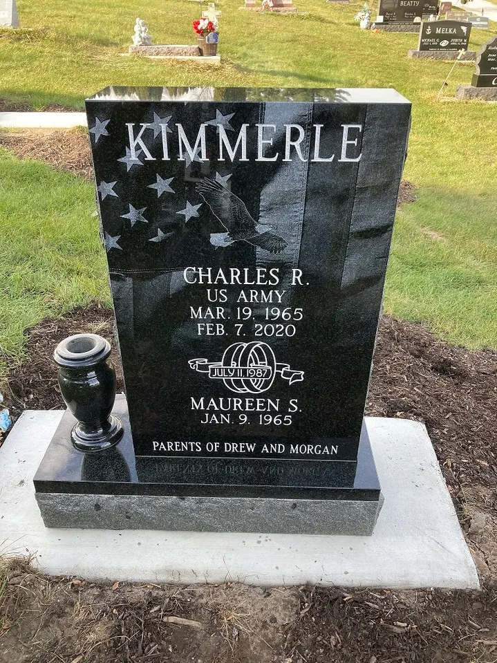 Upright monument example