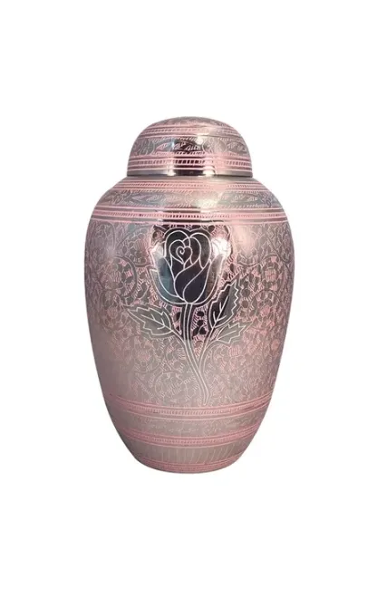 Rose pattern cremation urn