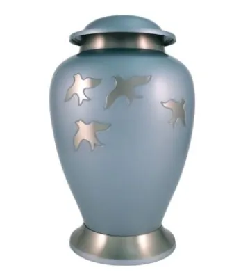 Blue dove cremation urn